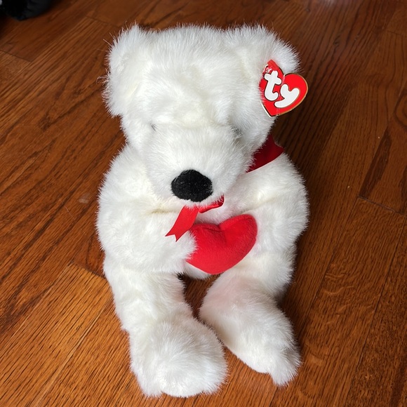 Ty Romeo Bear  14 inch plush white - Picture 2 of 7